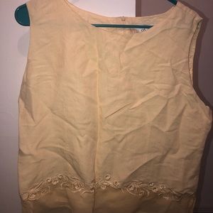 Linen crop top silk